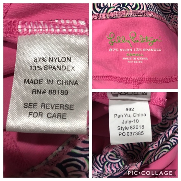 Lily Pulitzer Pink Cropped Capri Yoga leggings. - Picture 7 of 8